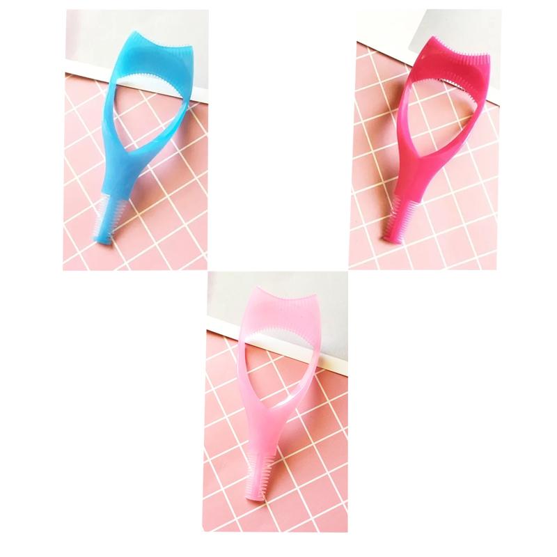 Handlicher Wimpern-Hilfsclip Rosa Augen-Make-up-Hilfswerkzeug Y-Form Silikon Mascara-Applikator-Schild Multifunktionaler Silikon-Eyeliner Mak