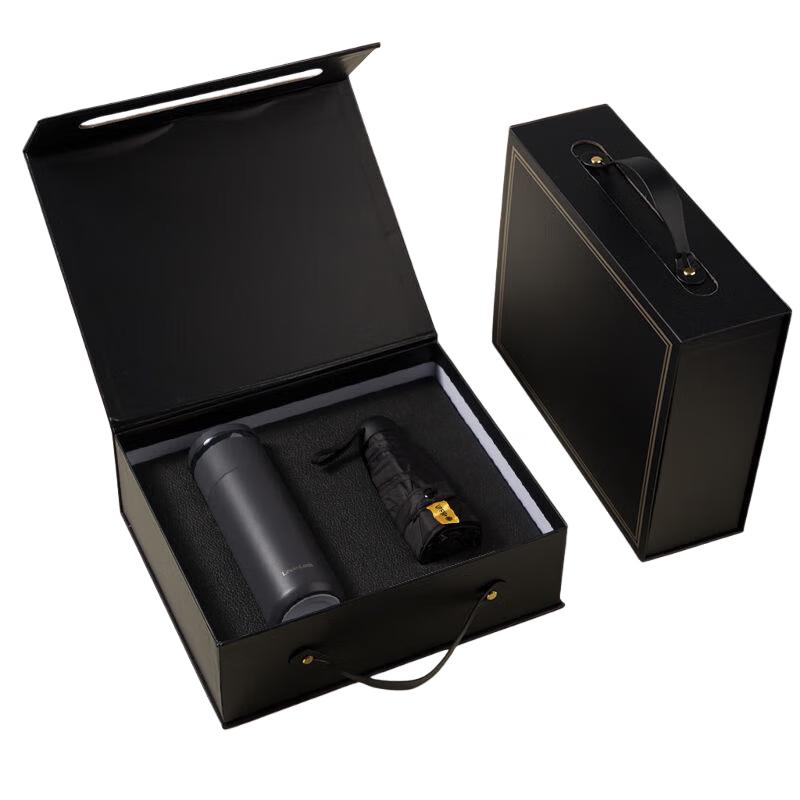 Lock & Lock 440ml Insulated Bottle and Umbrella Gift Set