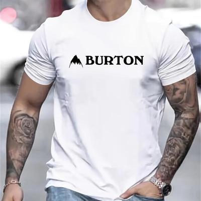 Burton Mountain Logo T-Shirt,Soft Breathable & Fade-Resistant, Classic Fit for Daily Casual Wear