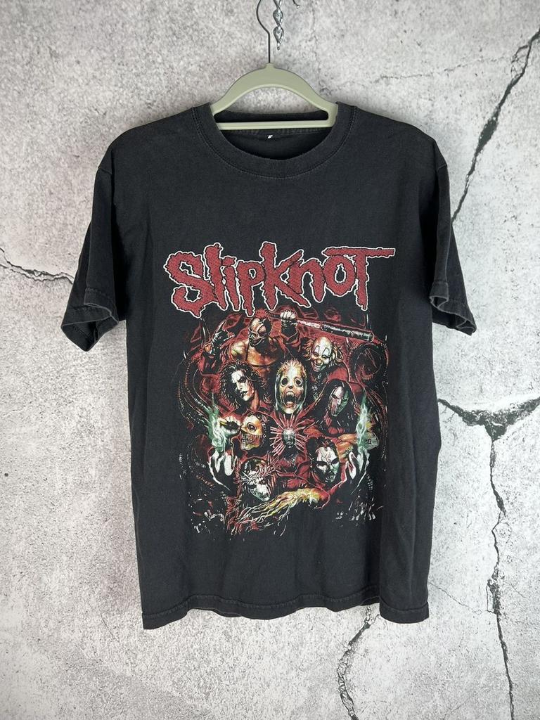 Vintage 90 Slipknot Band Black Short Sleeve Unisex Tshirt Reprint S5XL KH6345