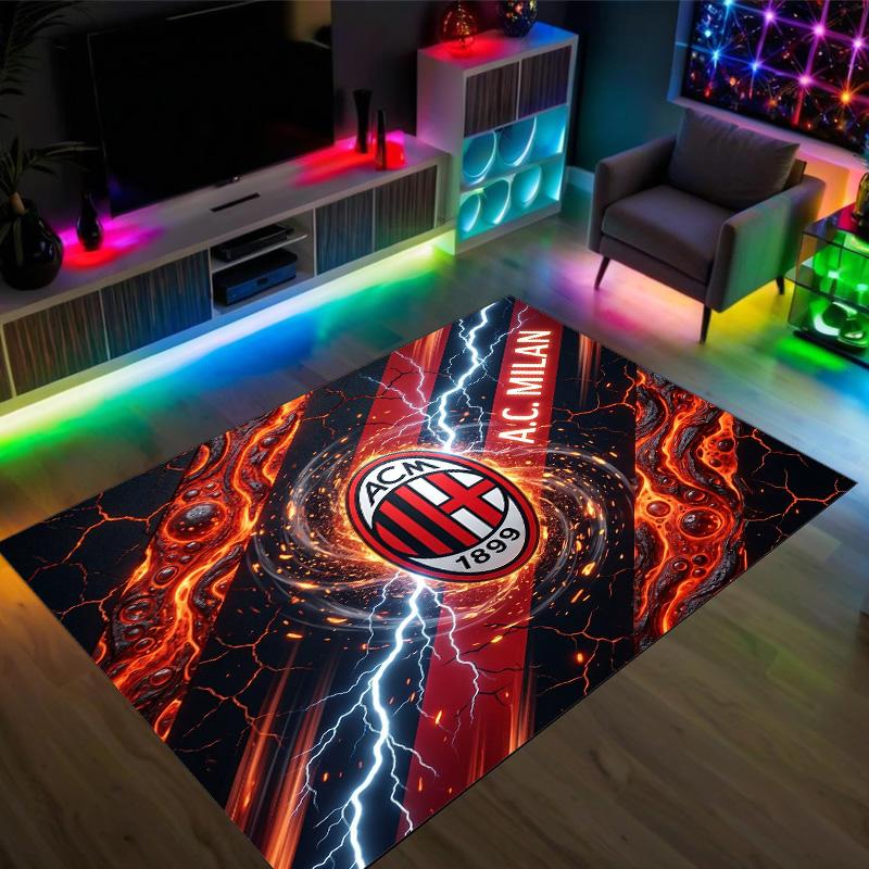 AC Milan Design Crystal Velvet Carpet Cozy Non?Slip Printed Rug For Bedroom Living Room Entrance