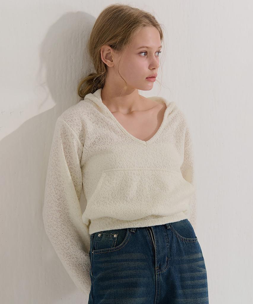 Kamino Knit Hoodie Ivory