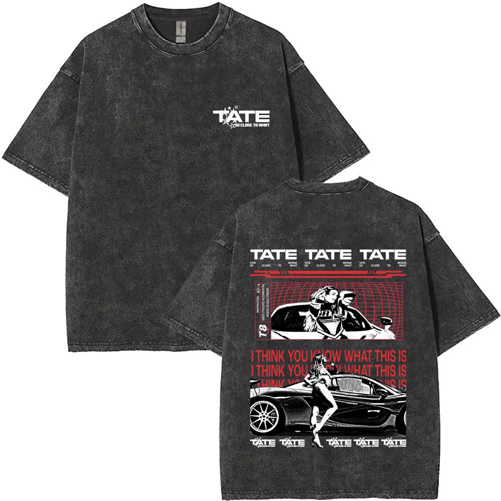 Tate Mcrae So Close To What Miss Possessive Vintage Washed T Shirts Men Women Fashion Casual Cotton Tshirts Streetwear Unisex