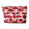 Vintage Canvas Make-up Tasche Roter Pilz Druck M/L Größe Aufbewahrungstasche Waschbar Tragbar Handtasche Hautpflegeprodukte Aufbewahrung