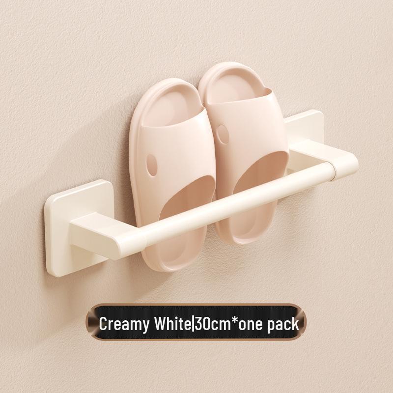 Punch-Free Wall-Mounted Bathroom Shelf & Slipper Rack