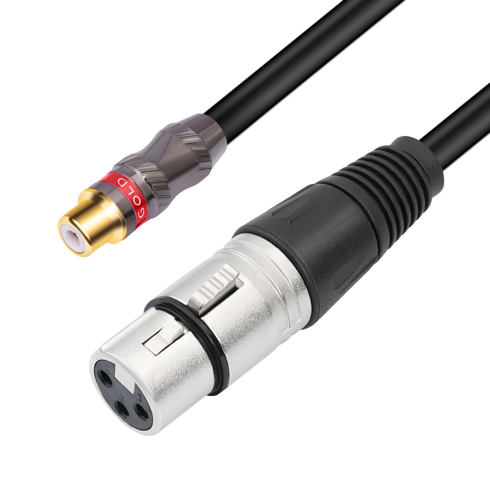

RCAs to 3Pin Female Sound Adapter Cable for Sound Mixers and Amplifiers, Metal Housing 1