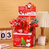 48Pcs Christmas Cartoon Stitch Ballpoint Pen Black 0.5mm Neutral Pen Cute Silicone Decoration Cute Cartoon Style Stationery Gift
