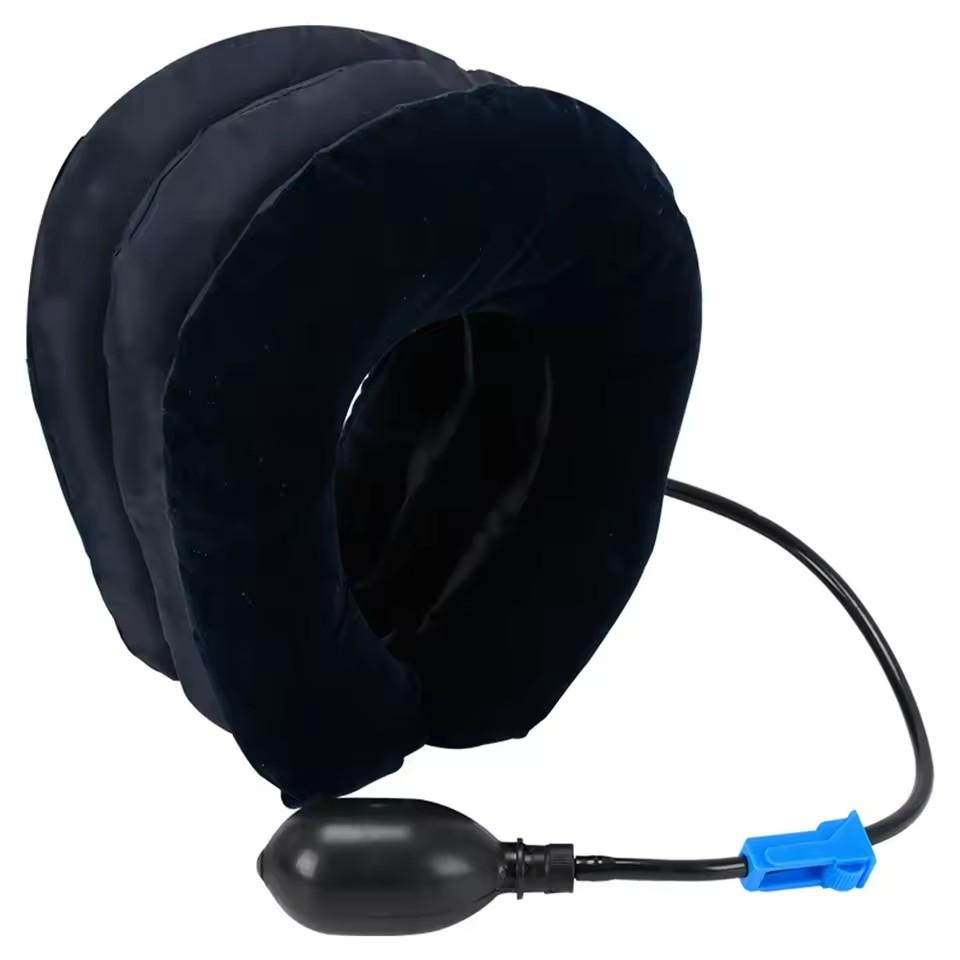 Inflatable Neck Stretcher Support Air Cervical Traction 3 Tubes Neck Braces Stress Relief Relaxation Men Women for Home Office
