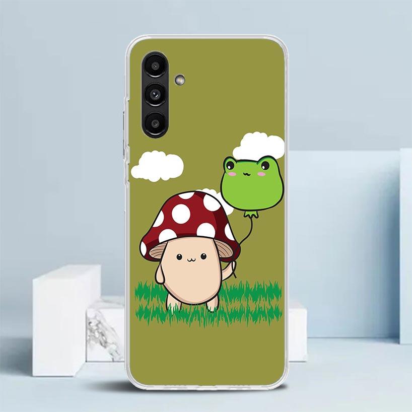 Cottagecore Frog Mushroom Kawaii Phone Case For Samsung Galaxy A17 A37 A57 A16 A15 A14 A13 A56 A55 A54 A53 A36 A35 A34 A33 A26 A