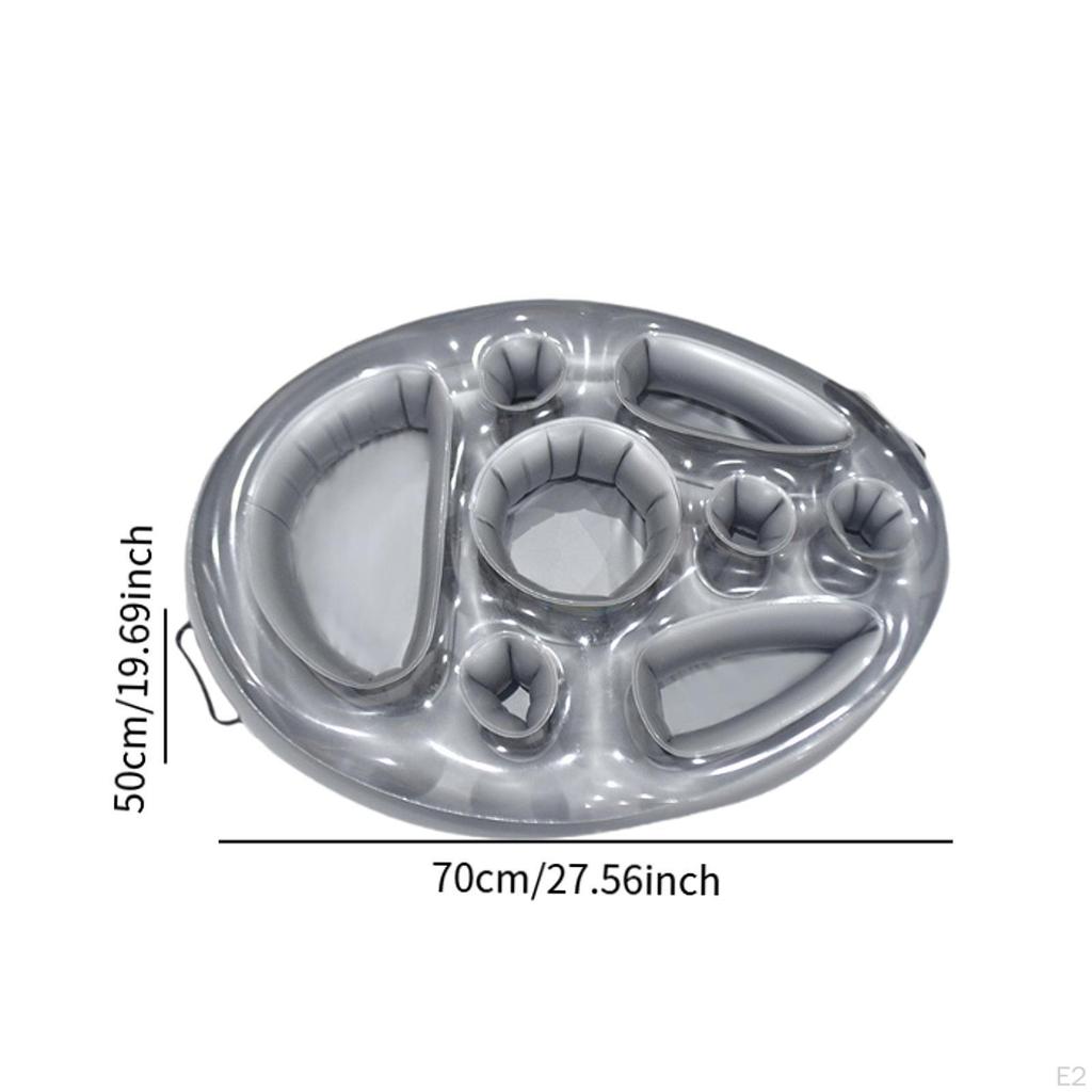 Floating Drink Holder for Tub Beverage Juice Bottle Tray with Storage Holes Multipurpose Fruit