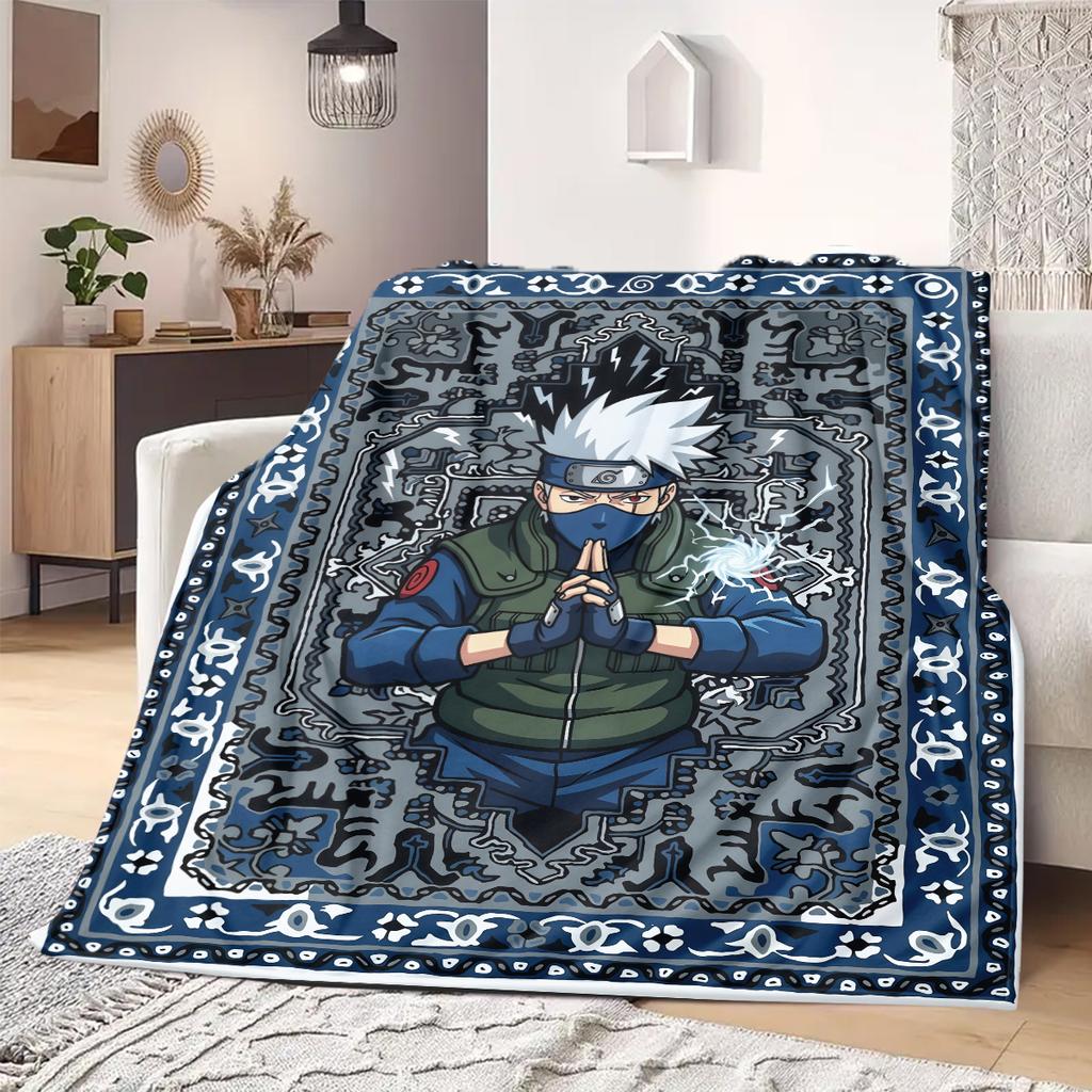 Naruto Anime Print Blanket Warm  Comfortable Flannel Blanket Suitable for Bedrooms, Sofas, Beds, Chairs, Picnics, Travel