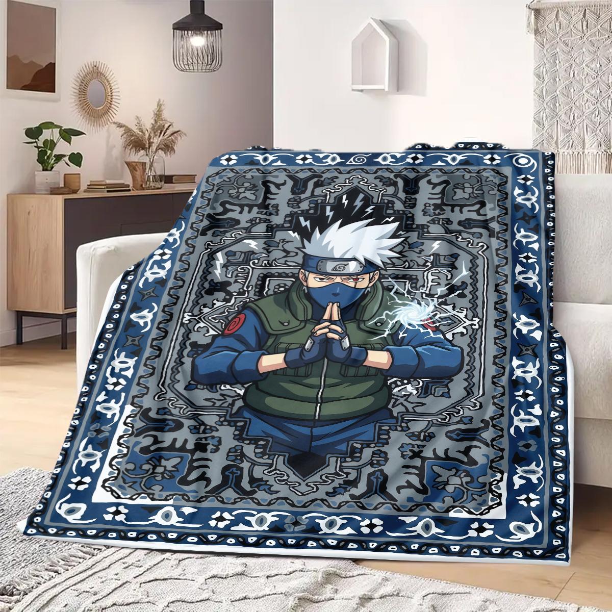 

Naruto Anime Print Blanket Warm Comfortable Flannel Blanket Suitable for Bedrooms, Sofas, Beds, Chairs, Picnics, Travel 75x90cm