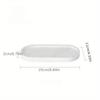 1PC Oval Silicone Bathroom Counter Tray 9.84 Inch (Approx. 25cm) Flexible Kitchen Soap Tray
