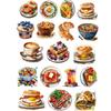 18pcs cute Watercolor breakfast food sandwich Books Stickers DIY Scrapbooking Diary  Project Decoration Vintage journal material