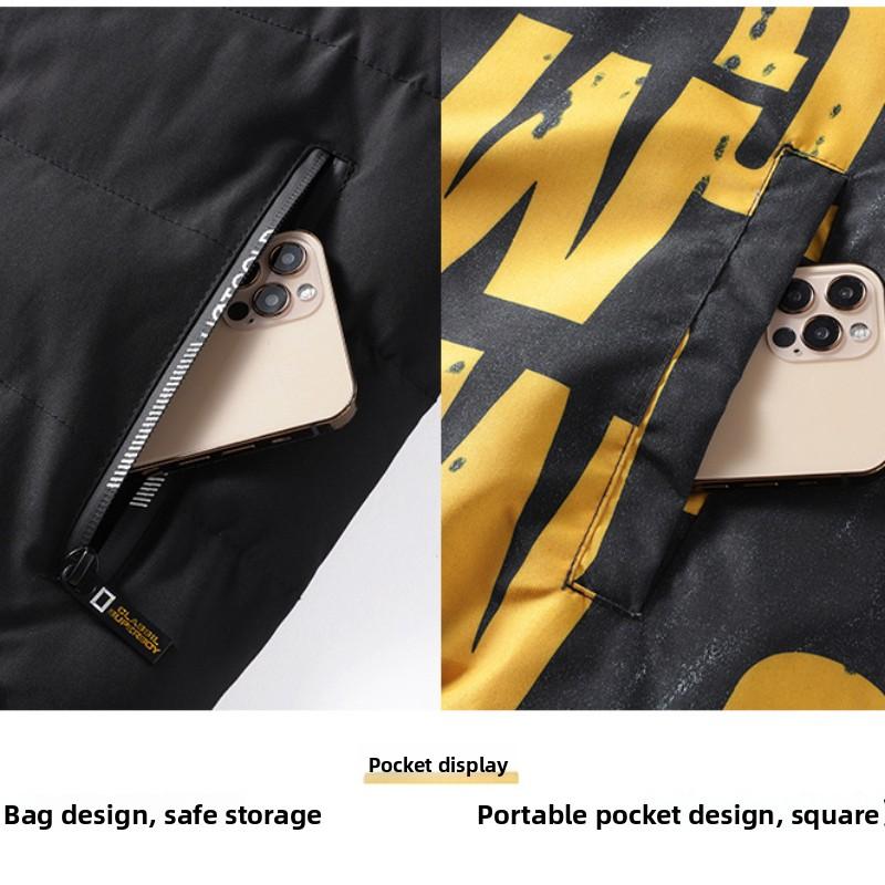 Winter Baumwolljacke Herren Verdickter Mantel Kältefest Beidseitig Tragbar Koreanischer Stil Trendmarke Baumwolljacke Herren Übergröße Baumwollwattierte Jacke