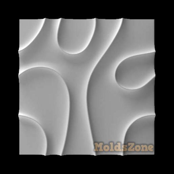 3D Wall Panel Mold for Gypsum, Plaster or Concrete Tile for Decorative Wall Panels 'Shaula'
