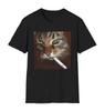 Funny Smoking Cat Meme T-shirt Size S-5XL