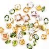 5A-Grade Zircon Mix Shape/Size/Color Rhinestones In Gold Claw Super Flash Crystal Sewing Luxury DIY Accessories