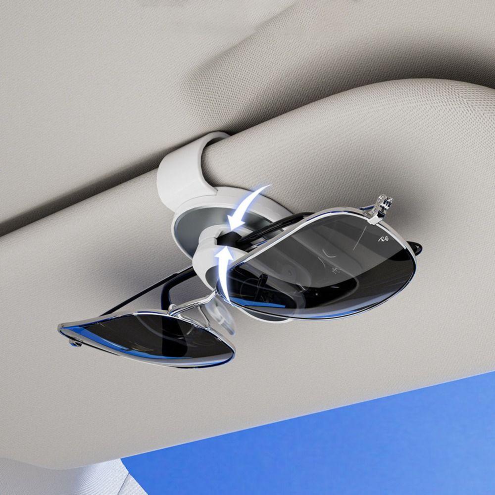 Clip-on Eyeglass Hanger Press Car Visor Accessory Convenient Auto Sunglasses Holder  Card