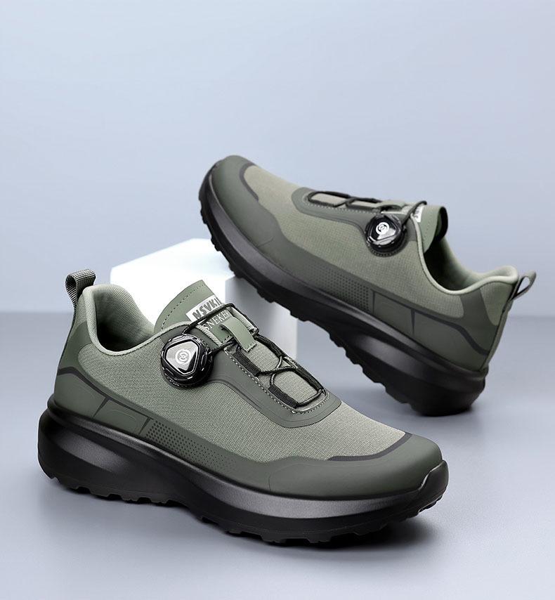 Bequeme Herren-Wander-Sneaker für alle Jahreszeiten mit dicker Sohle und Drehverschluss