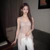 Korean Polka Dot Tube Top Suspender Vest Women's Summer New Kinked High-end Irregular Hem Casual Top Tide