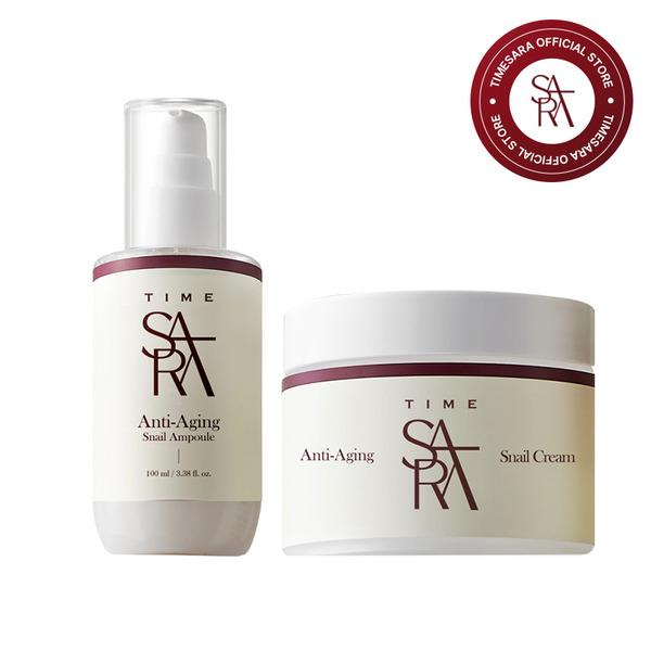 TIME SARA Anti-Aging Snail Ampoule + Cream Set TIME SARA Snail Ampoule + Snail Cream