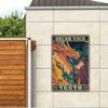 Brush Your Teeth Dragon Tin Sign Vintage Metal Tin Signs Wall Decor for Living Room Backyard Garden Garage Bar Retro Metal Sign