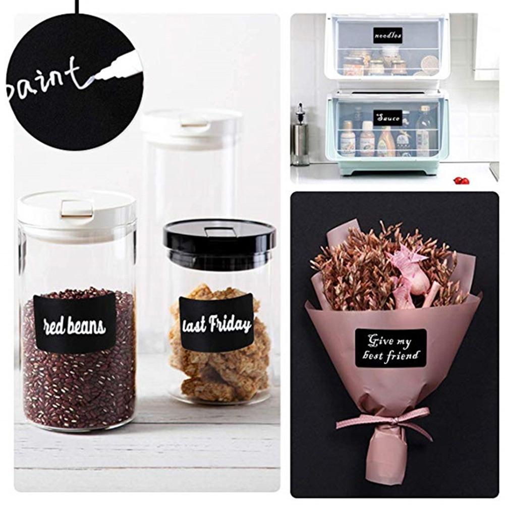 Stickers With Pen 1 Roll /150pcs 2.17x1.38in Black