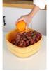 Transparent PET Plastic Multi-purpose Draining Basket - Drop-Resistant, Dustproof, Ideal for Vegetables & Fruits