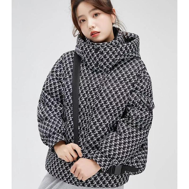 

New Winter Thickened Hooded Fashionable Versatile Warm Foreign Style Thin Short L