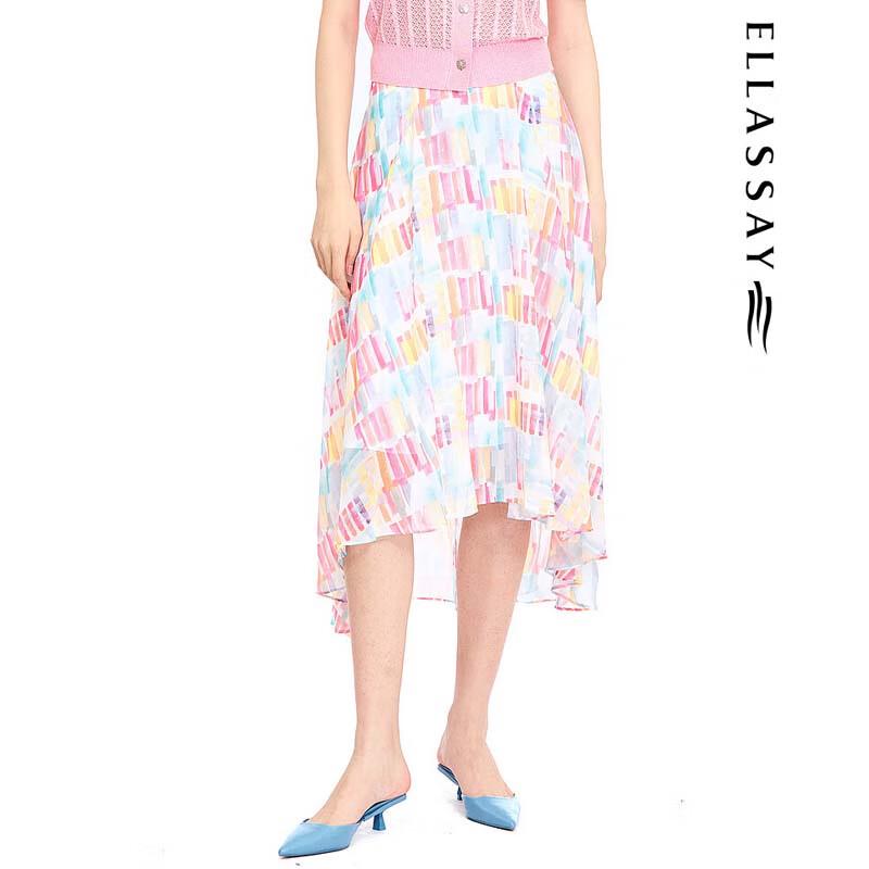 ELLASSAY Spring/Summer Geometric Art Midi Skirt EWE332Q04400 M