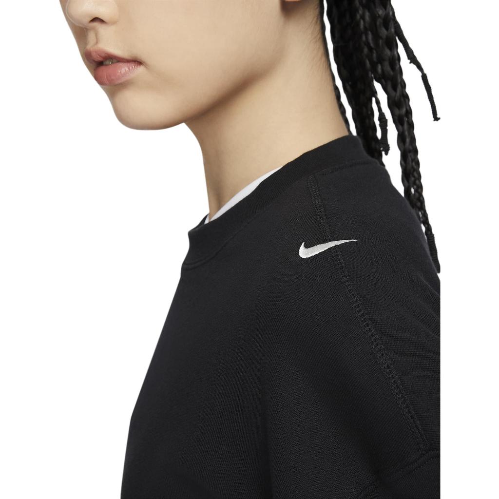 Nike Abbigliamento sportivo Top a maniche lunghe cropped girocollo a vestibilità ampia da donna nero FV7510-010