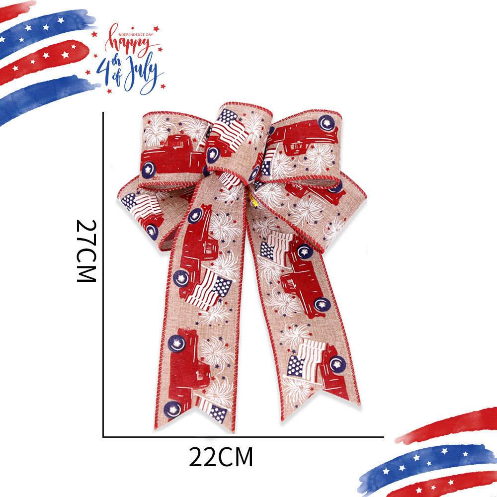 Day Vibrant Independence Decorative Bows In Red White And Blue For Festive Occasions