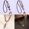 Geometric Beaded Necklace With Shell And Starfish Elements For Fashionable Women