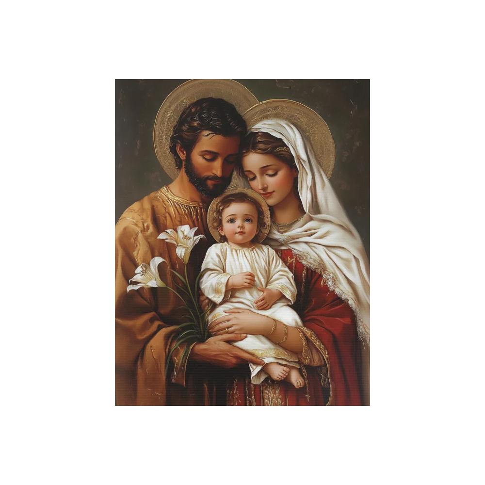 ציור קנבס דתי נוצרי של ישו ומרים הבתולה, לב קדוש, פוסטר אמנותי של ישו הילד הקדוש הקתולי, עיצוב בית נוצרי