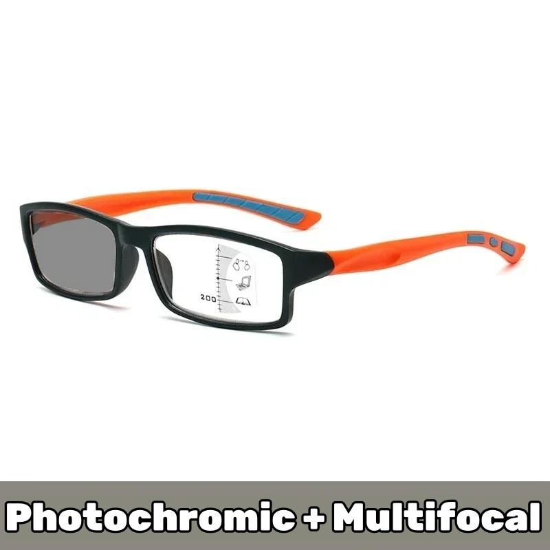 Men Women Pochromic Multifocal Reading Glasses new Trendy Square Progressive Glasses Ultralight Sports Presbyopia Eyeglasses