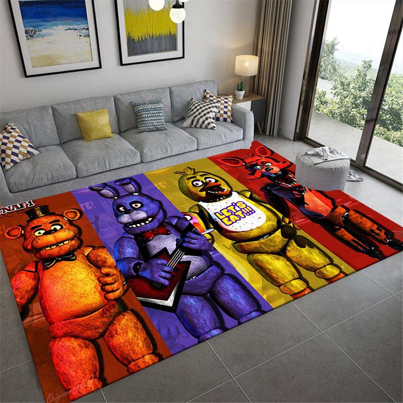 FNAF Carpet Rug for Living Room Bedroom Home Sofa Decoration,Kids play Non-slip Floor Mat