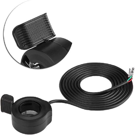 Fydun Daumengas Geschwindigkeitsregler Baugruppe Schwarz 22mm 7/8Zoll für E-Bike Elektrofahrrad Roller