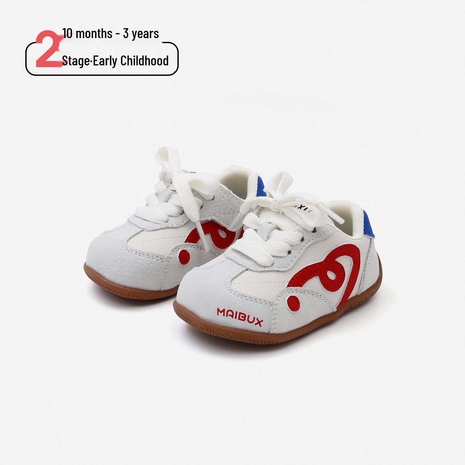 

Spring 2026 Girls Versatile Casual Walking Shoes - Fashionable, Non-Slip, Soft Sole Sports Shoes Size 18 / Inner Length 13.5cm червоний/бежевий