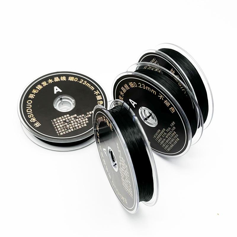 

Professional Seamless Hair Extension Line Hair Extension Wig Braid Crystal Line Hair Extension Tool Special Dreadlock Rope Elastic Line 0.23MM hair cable чёрный