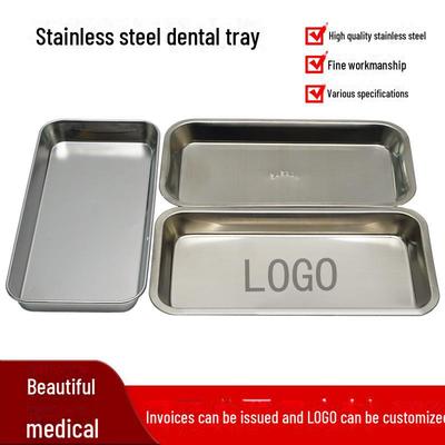 Vassoio a fondo piatto dentale e chirurgico in acciaio inossidabile 304