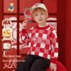 Classic Teddy Children's Fleece-Lined Knitted Chinese New Year Sweater