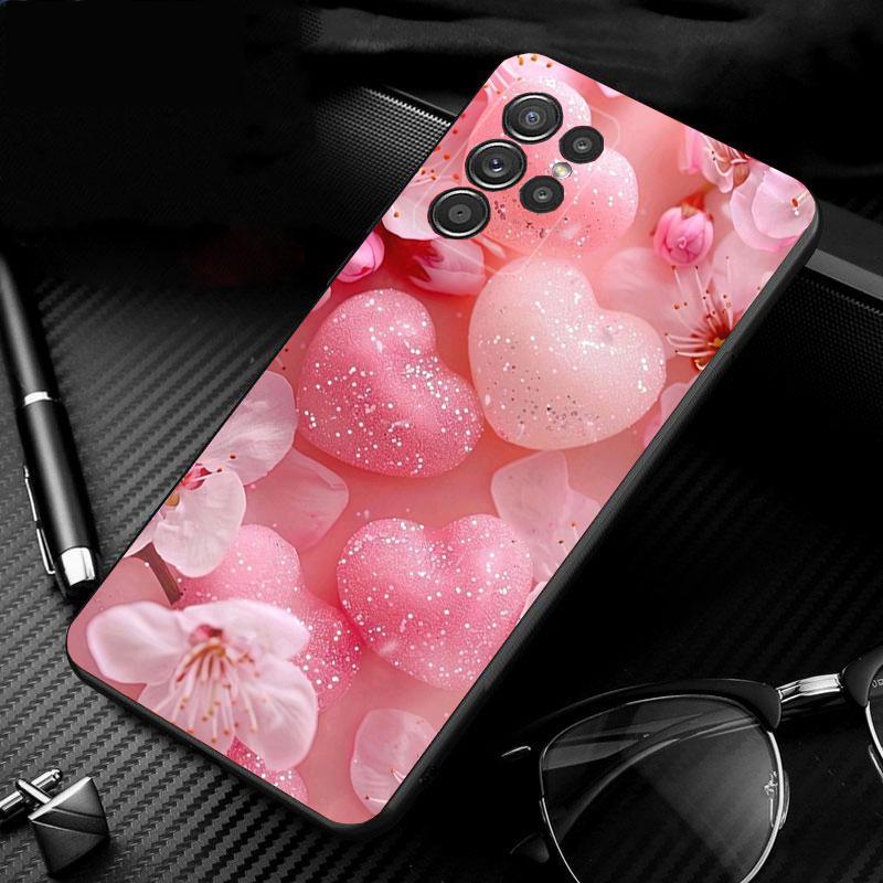 Phone Case For Samsung Galaxy S25 S24 S23 S22 S21 Ultra S24 S23 S22 S21 S25 Plus S24 S25 FE Pink Aesthtic