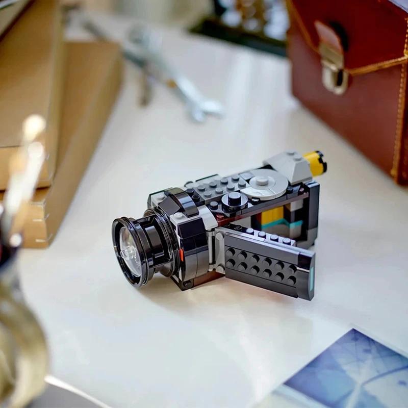 3in1 Retro Kamera Video Cam TV Bausteine MOC Konstruktionssteine Set Spielzeug Geschenk für Kinder Modell