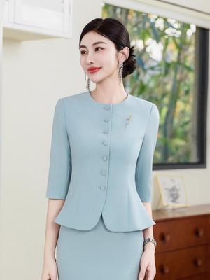 Spring & Autumn Women's Professional Suit - Front Desk Workwear for Jewelry Stores & Beauty Salons