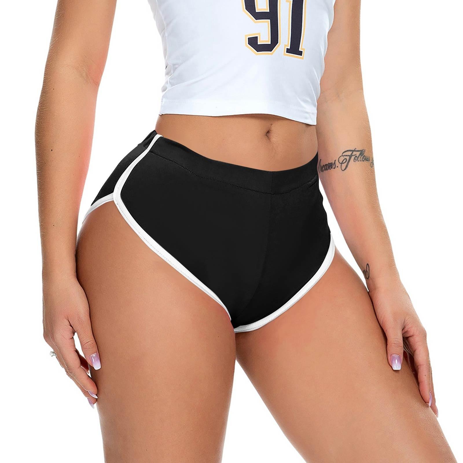 

Женские однотонные штаны для йоги со средней талией, короткие штаны для тренировок L чёрный