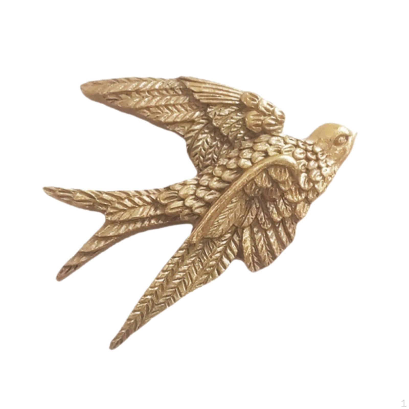 Изящная скульптура ласточки, элегантная фигурка птицы, акцент для домашнего декора 15cmx18cmx3cm