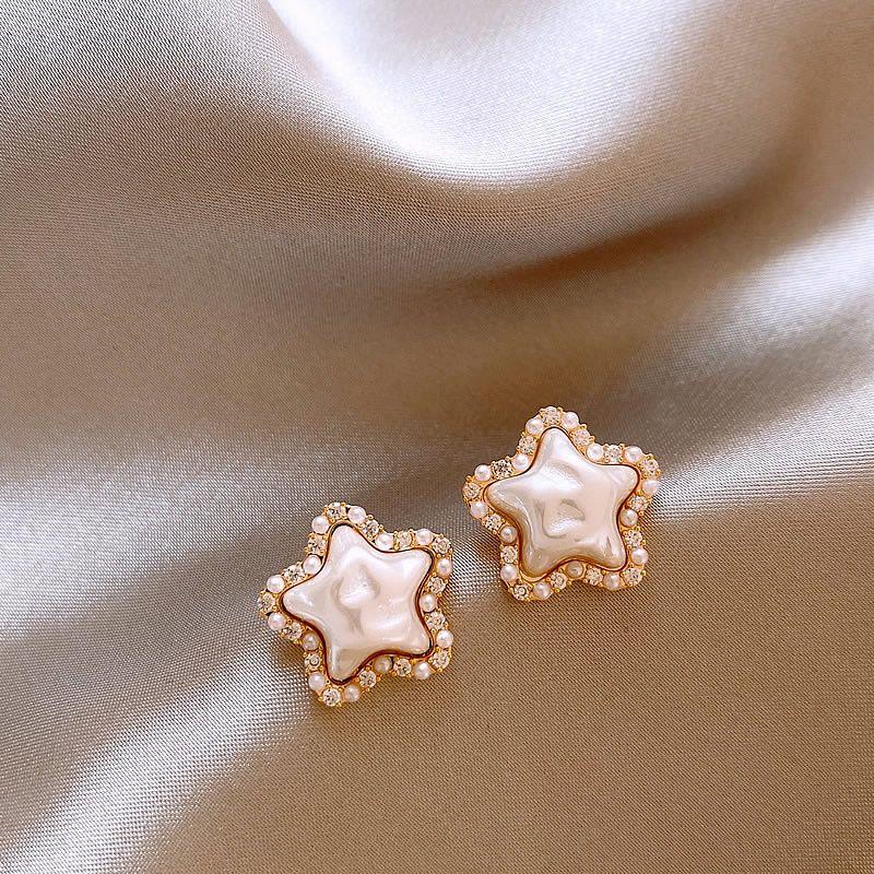 

2025 New Arrival Best Selling Micro Inlaid Zircon XINGX Pearl Earrings for Women Accessible Luxury Fancy Elegant Elegant Stud Earring Earrings Zircon Pearl ~ Stars
