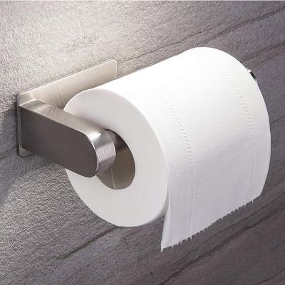 Ścienny uchwyt na papier toaletowy ze stali nierdzewnej Czarny srebrny Samoprzylepny uchwyt na papier toaletowy do łazienki Wieszak na ręczniki ścienny MYY