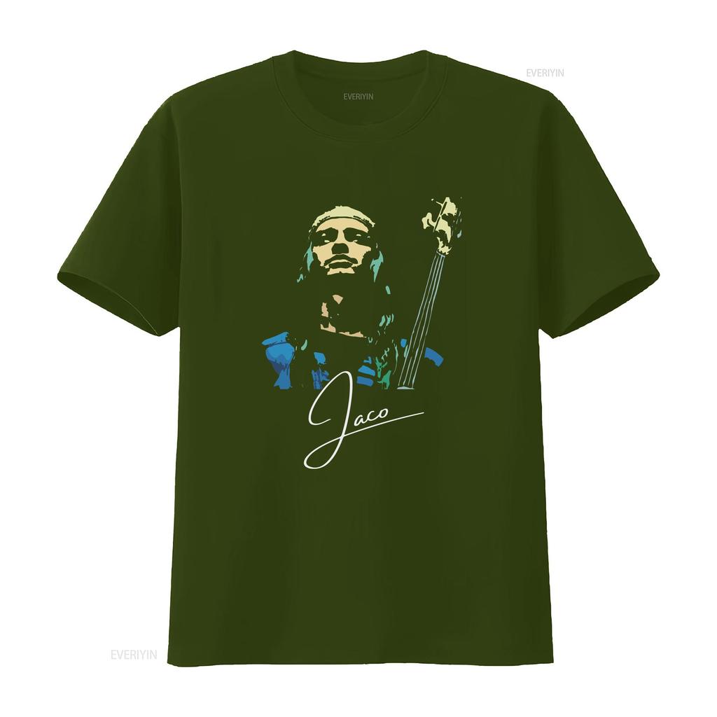 T-shirt Signature Jaco Pastorius vintage Lavata grafica uomo Versatile Casual Elastica Comoda moda Alla moda